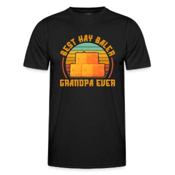 meilleure presse à foin grand-père de tous les temps Conception pour une presse à foin - T-shirt sport Homme - noir - Devant - AI Model Male 178 dark (178cm)