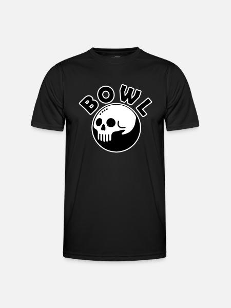 Kranium Bowling Kugle - Skål Design - Funktionsshirt til herrer - sort