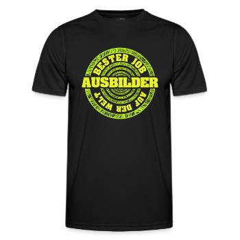 Gift for Instructor - Men's Functional T-Shirt - black - Front - AI Model Male 178 dark (178cm)