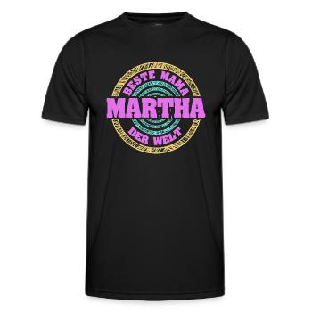 Mutter Martha - Männer Funktions-T-Shirt - Schwarz - Vorne - AI Model Male 178 dark (178cm)