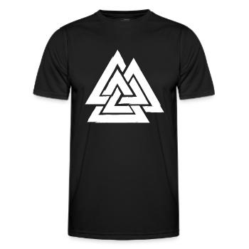 Valknut - Symbol of Odin - Men's Functional T-Shirt - black - Front - AI Model Male 178 dark (178cm)