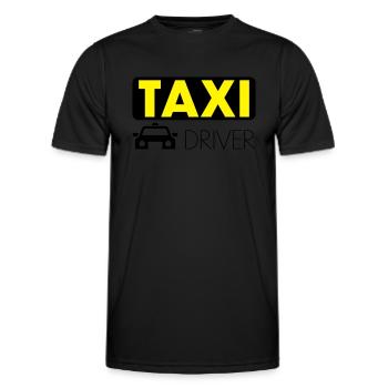 Taxi driver - Men's Functional T-Shirt - black - Front - AI Model Male 178 dark (178cm)