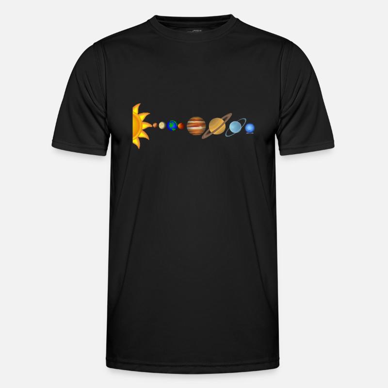 Sonnensystem Männer Funktions-T-Shirt