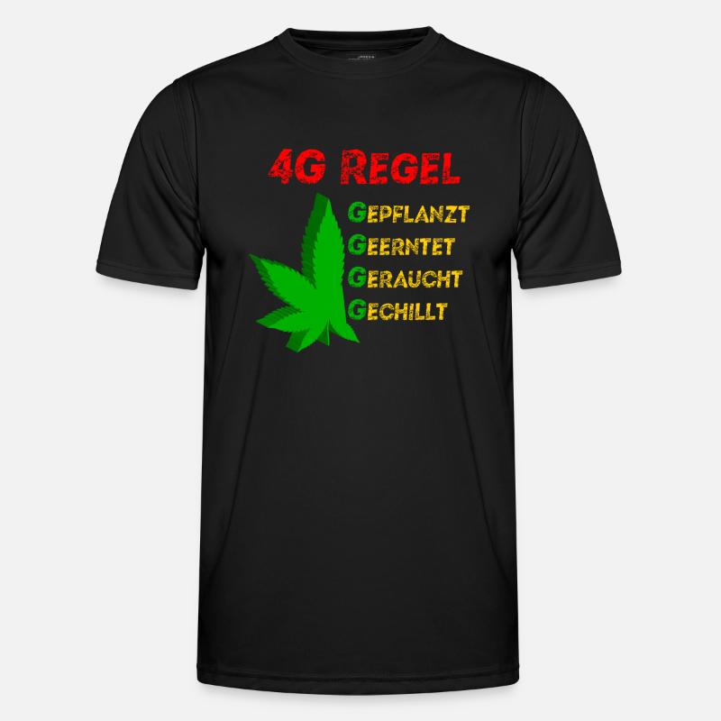 4G REGEL Canabis Männer Funktions-T-Shirt