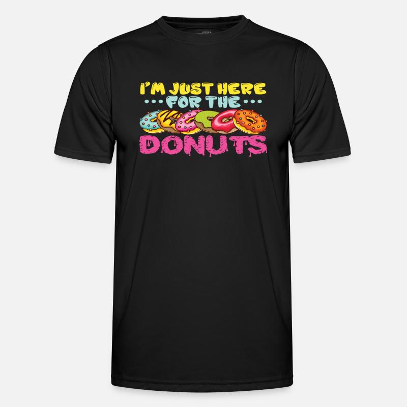 I ́m just here for the Donuts - Men's Functional T-Shirt - black