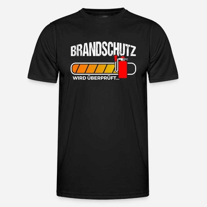 Brandschutz überprüft Brandschutzbeauftragter - Männer Funktions-T-Shirt - Schwarz