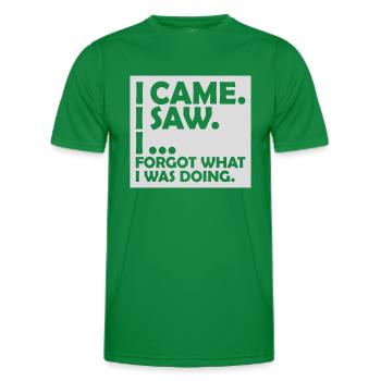 I came saw forget - Men's Functional T-Shirt - kelly green - Front - AI Model Male 178 dark (178cm)