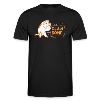 Griffes de chat drôles Jeux de mots sur les animaux - T-shirt sport Homme - noir - Devant - AI Model Male 178 dark (178cm)