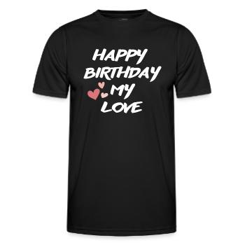 Happy Birthday - Männer Funktions-T-Shirt - Schwarz - Vorne - AI Model Male 178 dark (178cm)