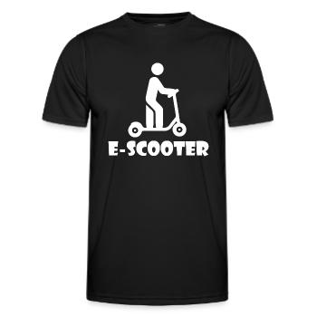 E-Scooter Roller Scooter - T-shirt sport Homme - noir - Devant - AI Model Male 178 dark (178cm)