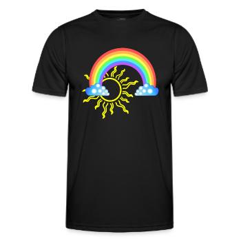 Arc-en-ciel - T-shirt sport Homme - noir - Devant - AI Model Male 178 dark (178cm)