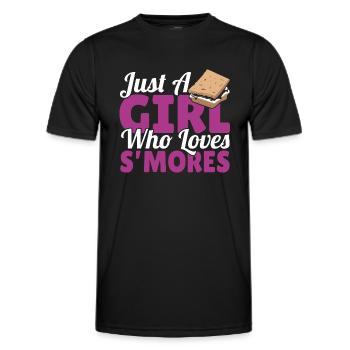 Femmes juste une fille qui aime Smores Marshmallow Cam - T-shirt sport Homme - noir - Devant - AI Model Male 178 dark (178cm)