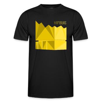 Hamburg - Männer Funktions-T-Shirt - Schwarz - Vorne - AI Model Male 178 dark (178cm)