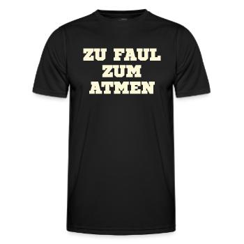 Too lazy to - Men's Functional T-Shirt - black - Front - AI Model Male 178 dark (178cm)