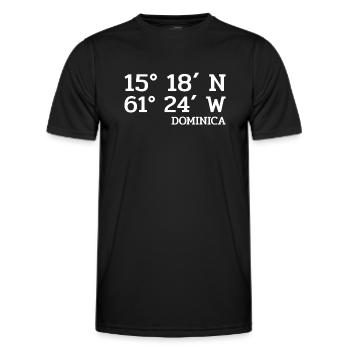 Dominica Coordinates - Coordinates - Caribbean - Men's Functional T-Shirt - black - Front - AI Model Male 178 dark (178cm)
