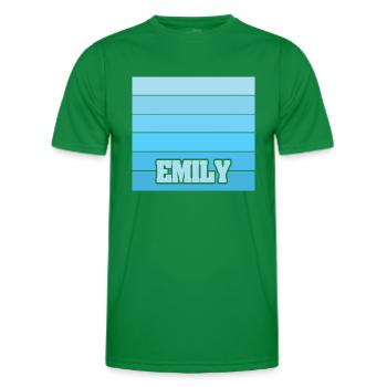 Woman's name Emily - Men's Functional T-Shirt - kelly green - Front - AI Model Male 178 dark (178cm)
