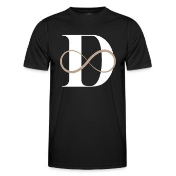 Letter of infinity - Men's Functional T-Shirt - black - Front - AI Model Male 178 dark (178cm)