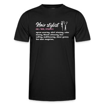 Hair Stylist Definition Makeup Cosmetician - Männer Funktions-T-Shirt - Schwarz - Vorne - AI Model Male 178 dark (178cm)