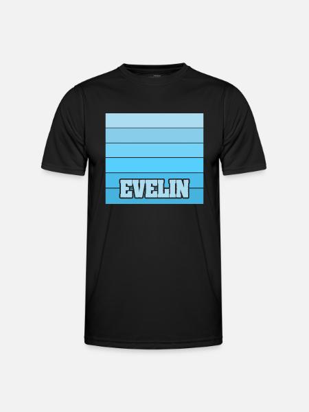 Evelin als Frauenname - Männer Funktions-T-Shirt - Schwarz