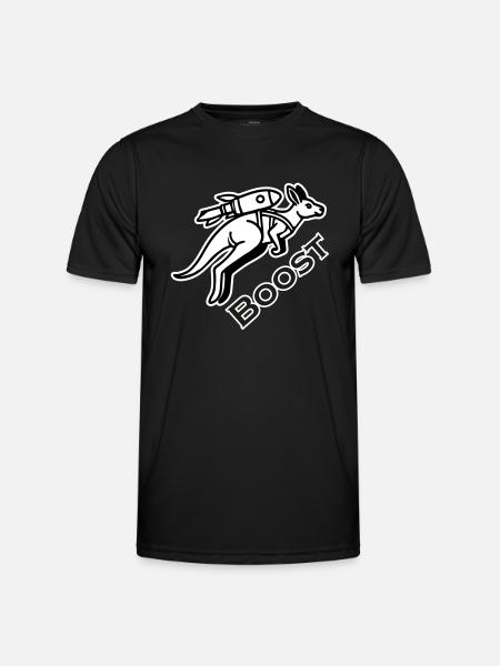 Kangaroo With Jetpack - Boost Design - Men's Functional T-Shirt - black