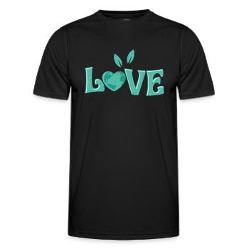 Love Planet Environmental Earth Day - Männer Funktions-T-Shirt - Schwarz - Vorne - AI Model Male 178 dark (178cm)