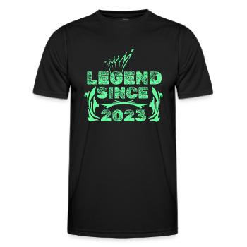 Geschenkidee 2023 - Männer Funktions-T-Shirt - Schwarz - Vorne - AI Model Male 178 dark (178cm)