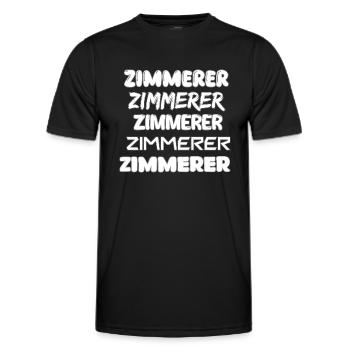 Job Zimmerer - Männer Funktions-T-Shirt - Schwarz - Vorne - AI Model Male 178 dark (178cm)