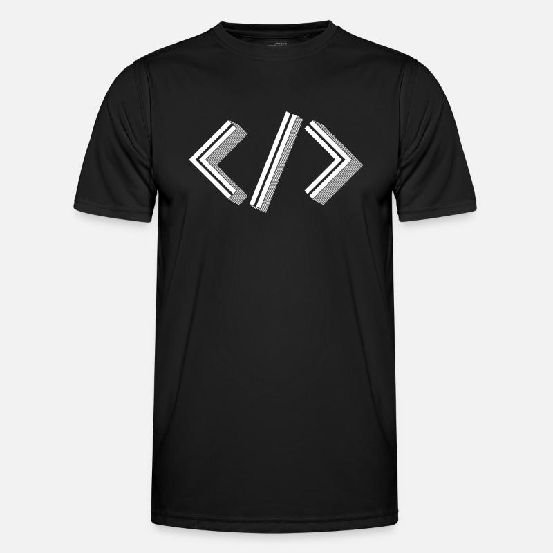 Racchiere retrò - XML HTML per sviluppatori full stack - Maglietta sportiva per uomo - nero