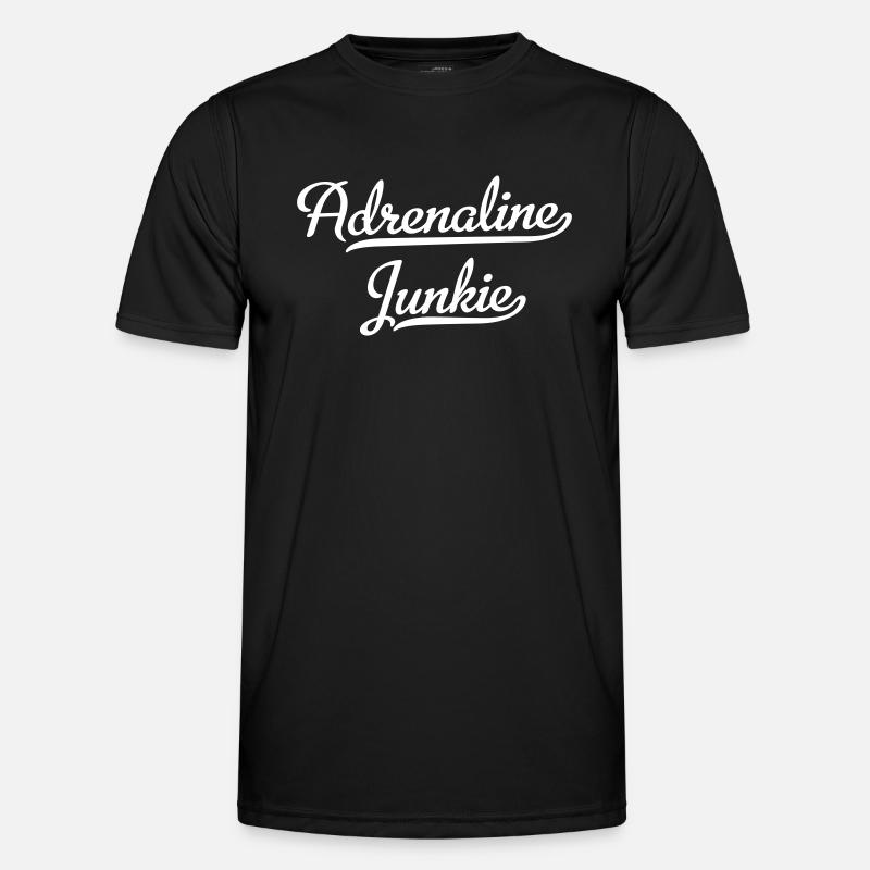 Adrenalin Junkie - Männer Funktions-T-Shirt - Schwarz