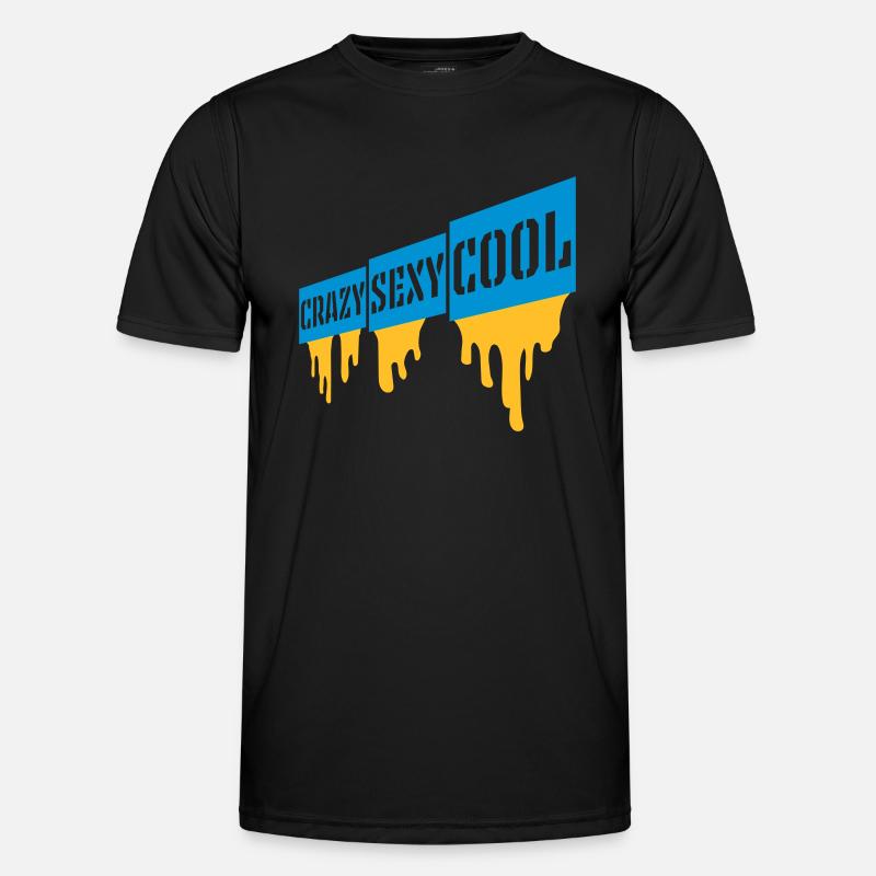 crazy sexy cool Design - Männer Funktions-T-Shirt - Schwarz