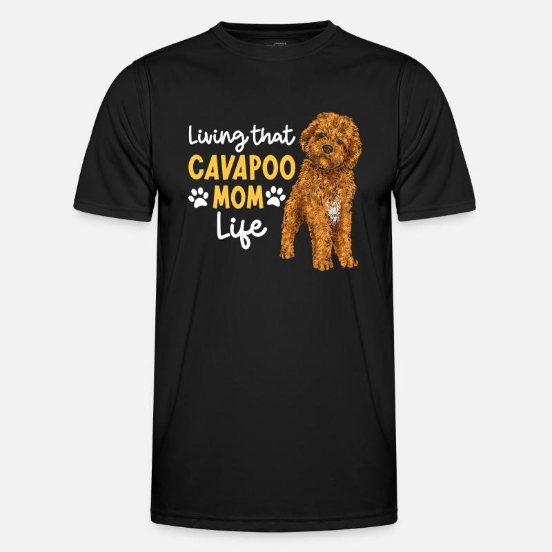 Cavapoo Cavoodle Capoodle Dog - Men's Functional T-Shirt - black