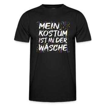 Mein Kostüm Ist In Der Wäsche Karneval Fasching - Männer Funktions-T-Shirt - Schwarz - Vorne - AI Model Male 178 dark (178cm)