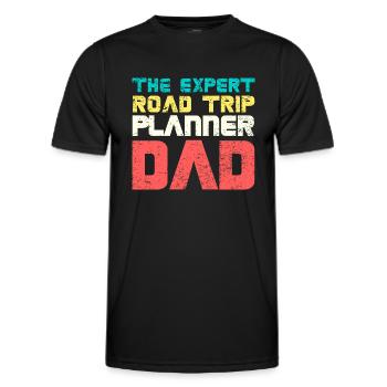 The Expert Road Trip Planner Dad - Männer Funktions-T-Shirt - Schwarz - Vorne - AI Model Male 178 dark (178cm)