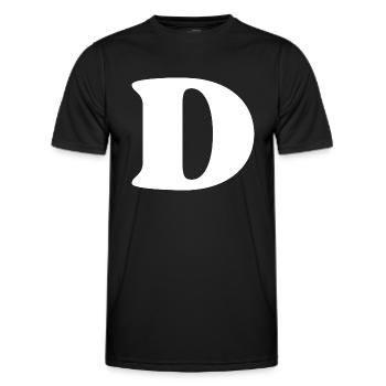 Buchstabe d - Männer Funktions-T-Shirt - Schwarz - Vorne - AI Model Male 178 dark (178cm)