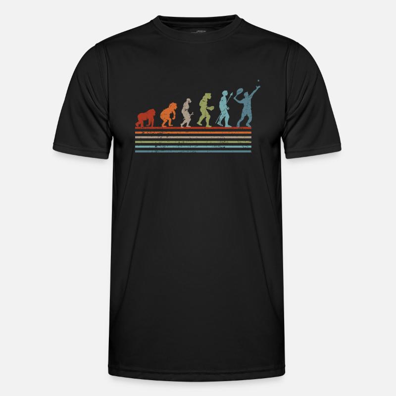 Retro-Vintage-Tennis-Evolution Männer Funktions-T-Shirt