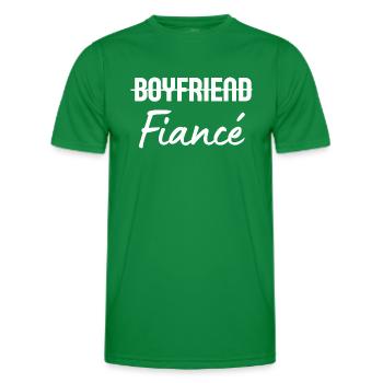 Fiancé Boyfriend - Men's Functional T-Shirt - kelly green - Front - AI Model Male 178 dark (178cm)