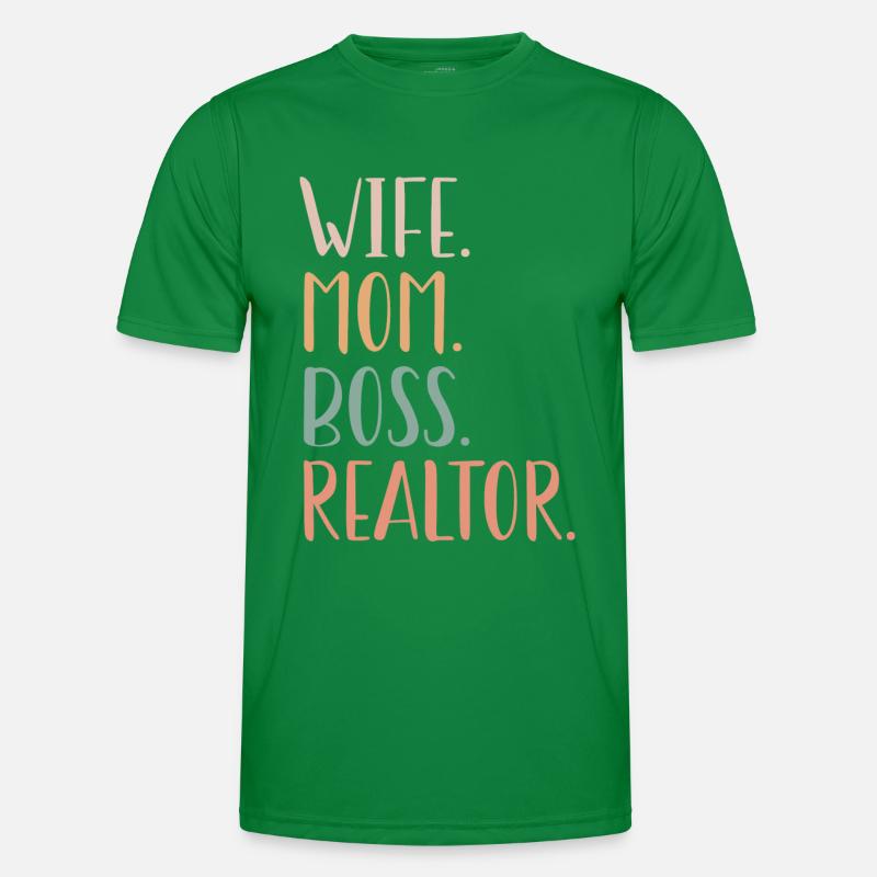Ehefrau Mama Makler Muttertagsgeschenk Männer Funktions-T-Shirt