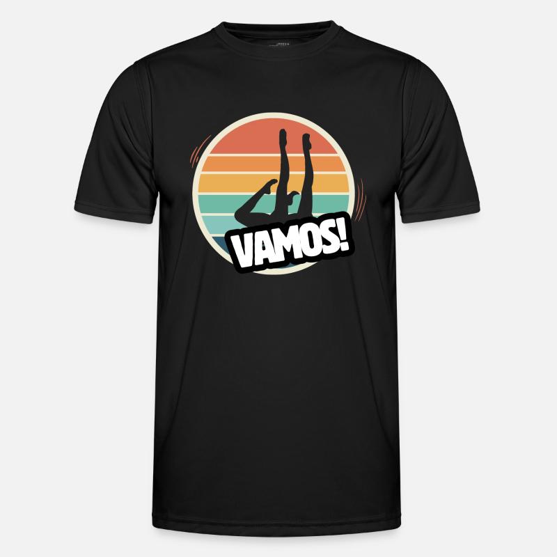 Vamos Retro Synchronized Swim - Men's Functional T-Shirt - black