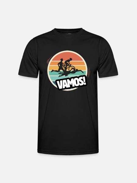 Vamos Retro Triathlon - Men's Functional T-Shirt - black