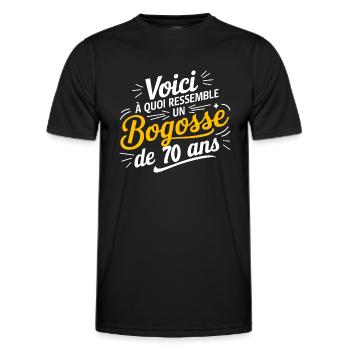 BOGOSSE DE 70 - T-shirt sport Homme - noir - Devant - AI Model Male 178 dark (178cm)
