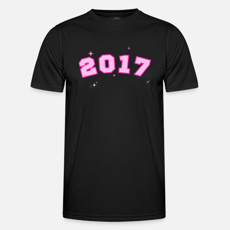 2017 Pink Star - Men's Functional T-Shirt - black