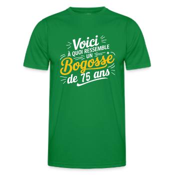 75-year-old bogosse - Men's Functional T-Shirt - kelly green - Front - AI Model Male 178 dark (178cm)