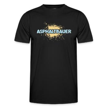 Asphalt builder as a job - Men's Functional T-Shirt - black - Front - AI Model Male 178 dark (178cm)