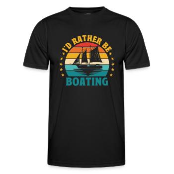 I'd Rather Be Boating Paddle Boat - Men's Functional T-Shirt - black - Front - AI Model Male 178 dark (178cm)