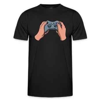 Gamer Controller - Men's Functional T-Shirt - black - Front - AI Model Male 178 dark (178cm)