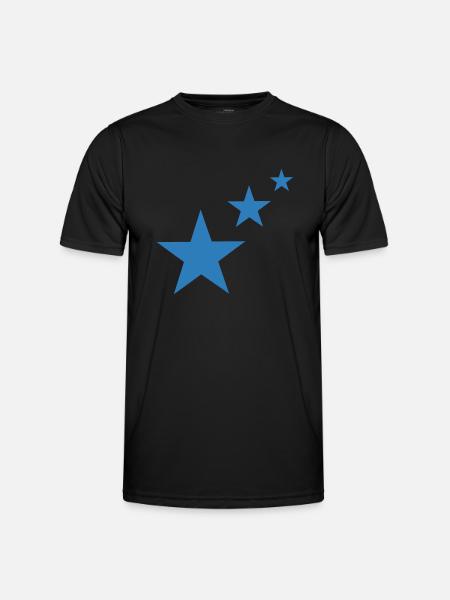 Sterne - Männer Funktions-T-Shirt - Schwarz