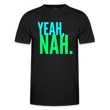 ja nein, Teenager Meme, sarkastisches Zitat - Männer Funktions-T-Shirt - Schwarz - Vorne - AI Model Male 178 dark (178cm)