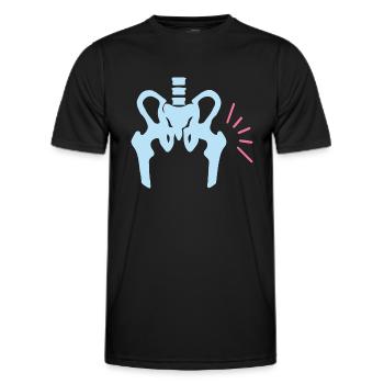 Hip pain - Men's Functional T-Shirt - black - Front - AI Model Male 178 dark (178cm)