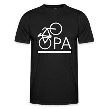 Opa Fahrrad Mountainbike Radeln bester Opa - Männer Funktions-T-Shirt - Schwarz - Vorne - AI Model Male 178 dark (178cm)