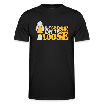 goose on the loose - Männer Funktions-T-Shirt - Schwarz - Vorne - AI Model Male 178 dark (178cm)